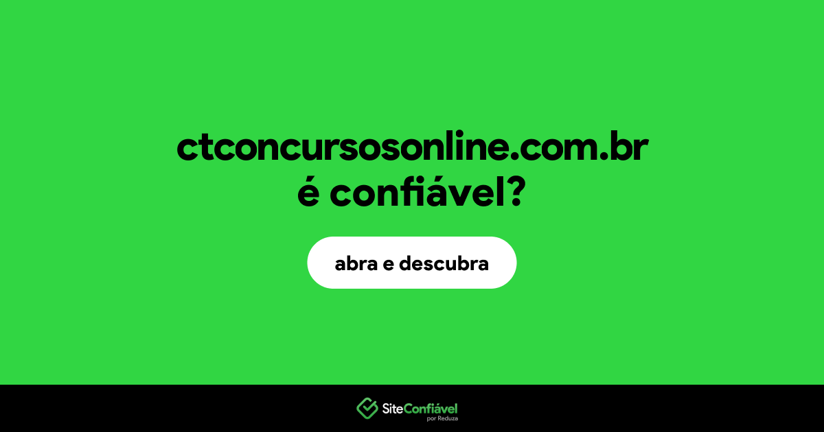 O site ctconcursosonline.com.br é confiável?