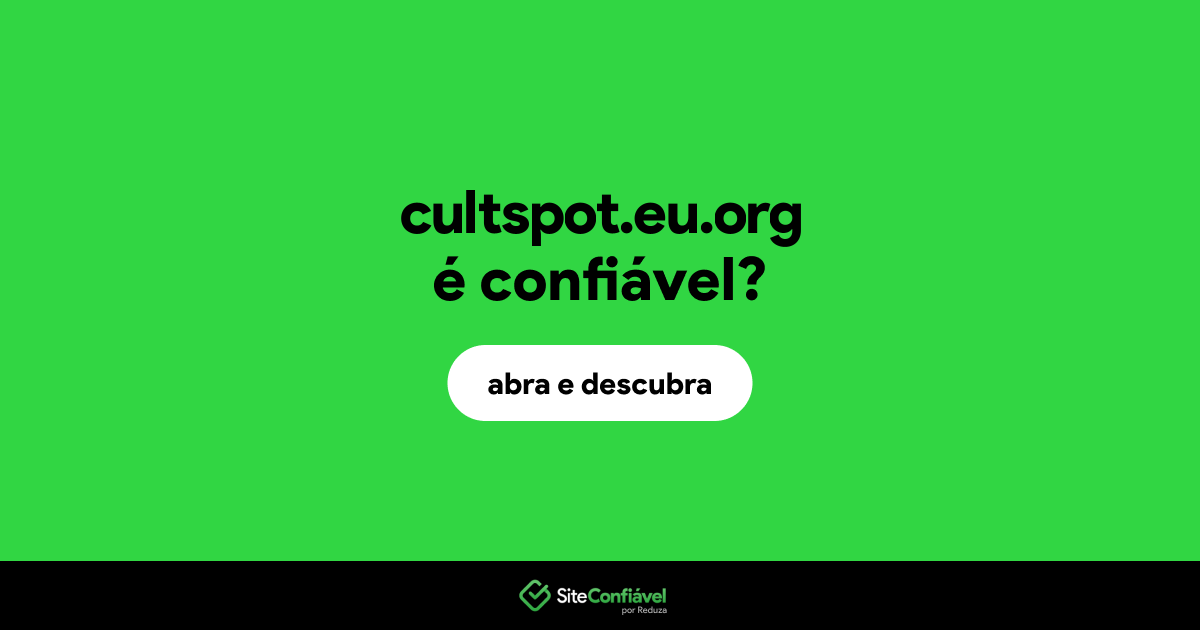O site cultspot.eu.org é confiável?