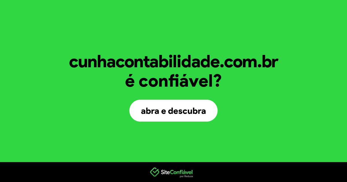 O site cunhacontabilidade.com.br é confiável?