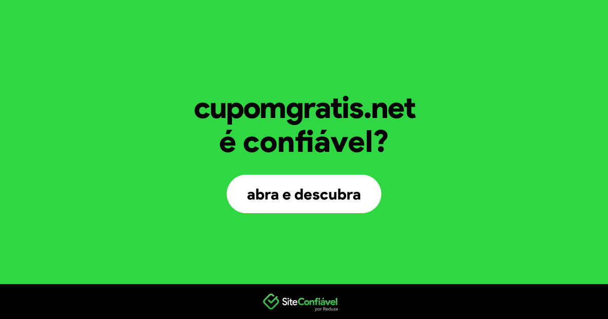 O site cupomgratis.net é confiável?