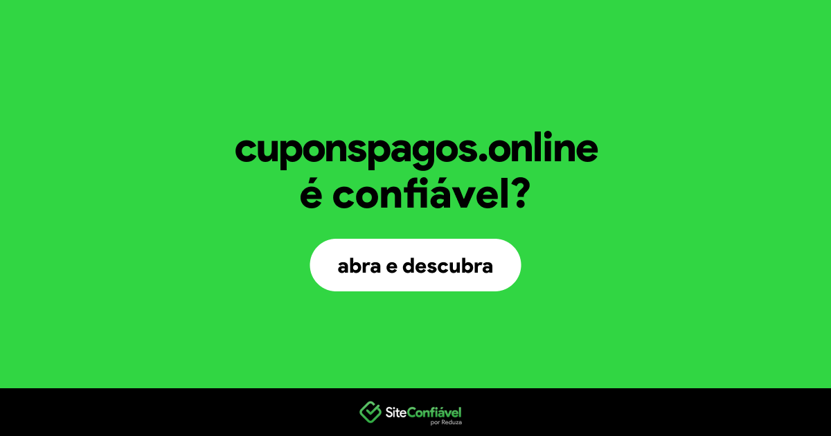 O site cuponspagos.online é confiável?