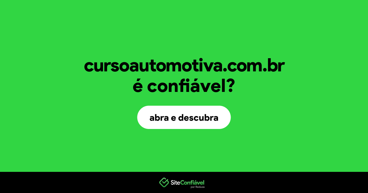 O site cursoautomotiva.com.br é confiável?
