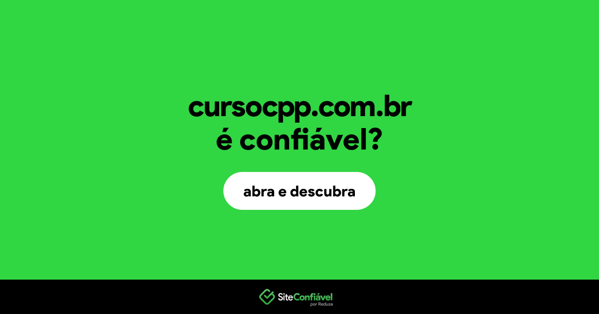 O site cursocpp.com.br é confiável?