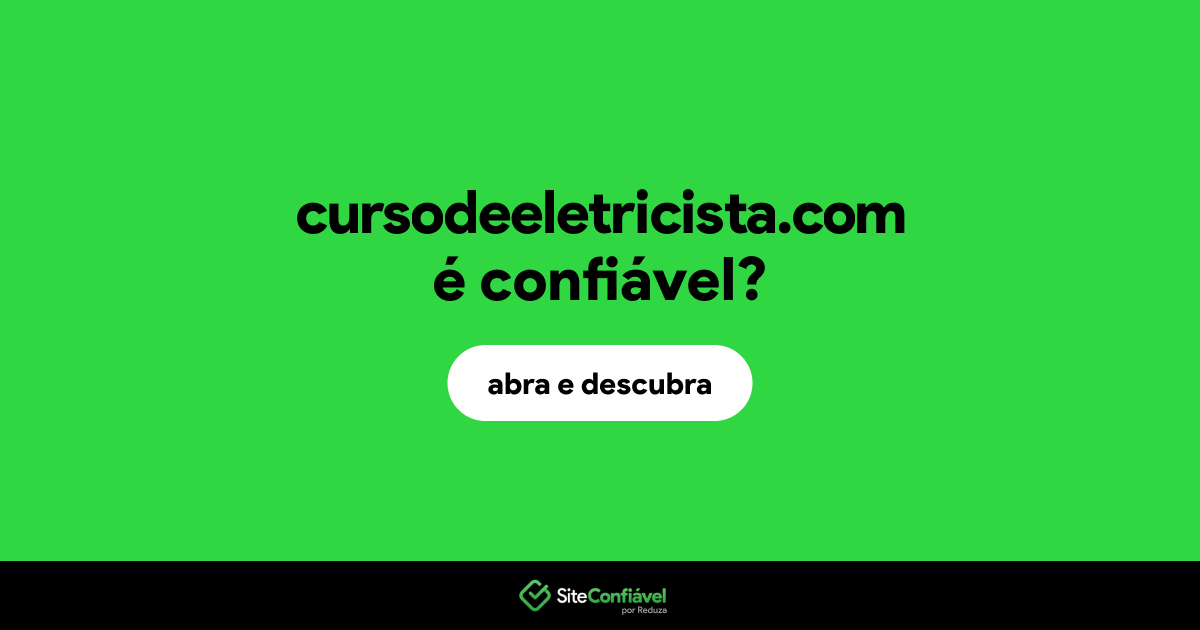 O site cursodeeletricista.com é confiável?