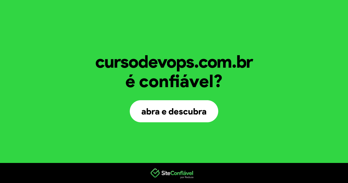 O site cursodevops.com.br é confiável?
