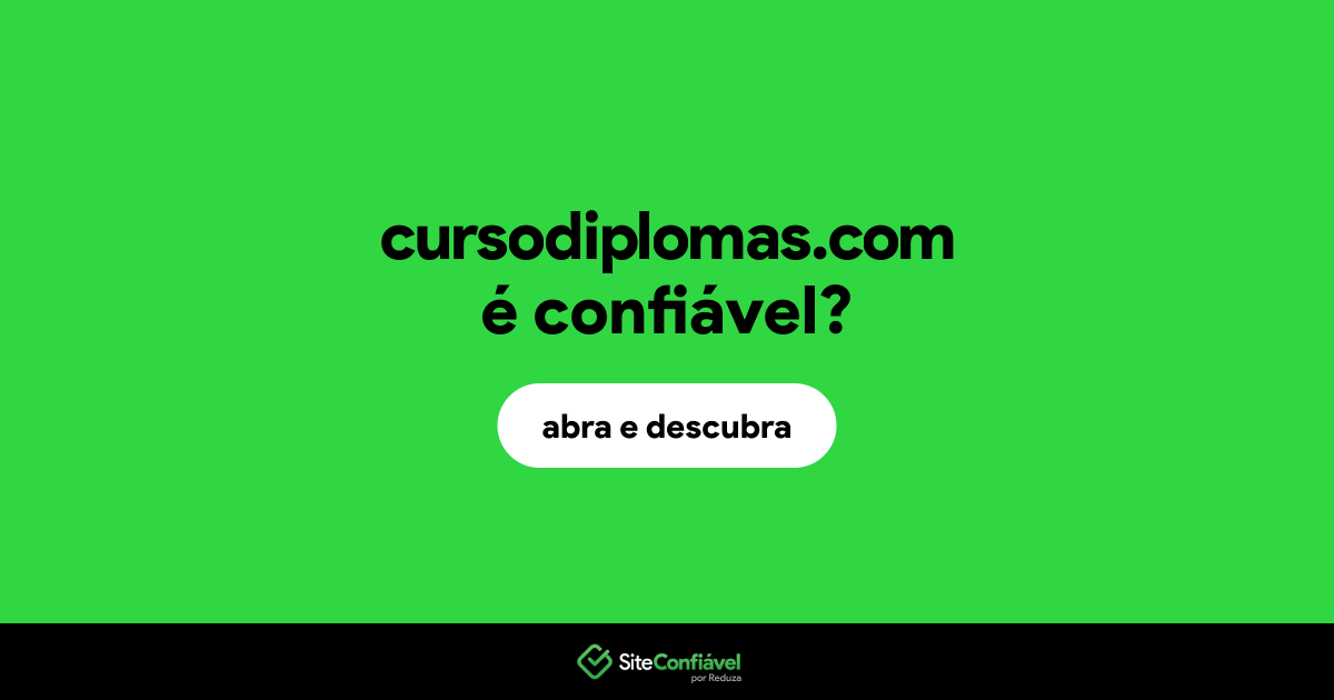 O site cursodiplomas.com é confiável?