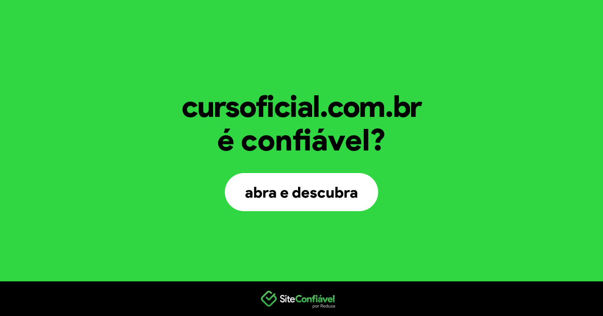 O site cursoficial.com.br é confiável?