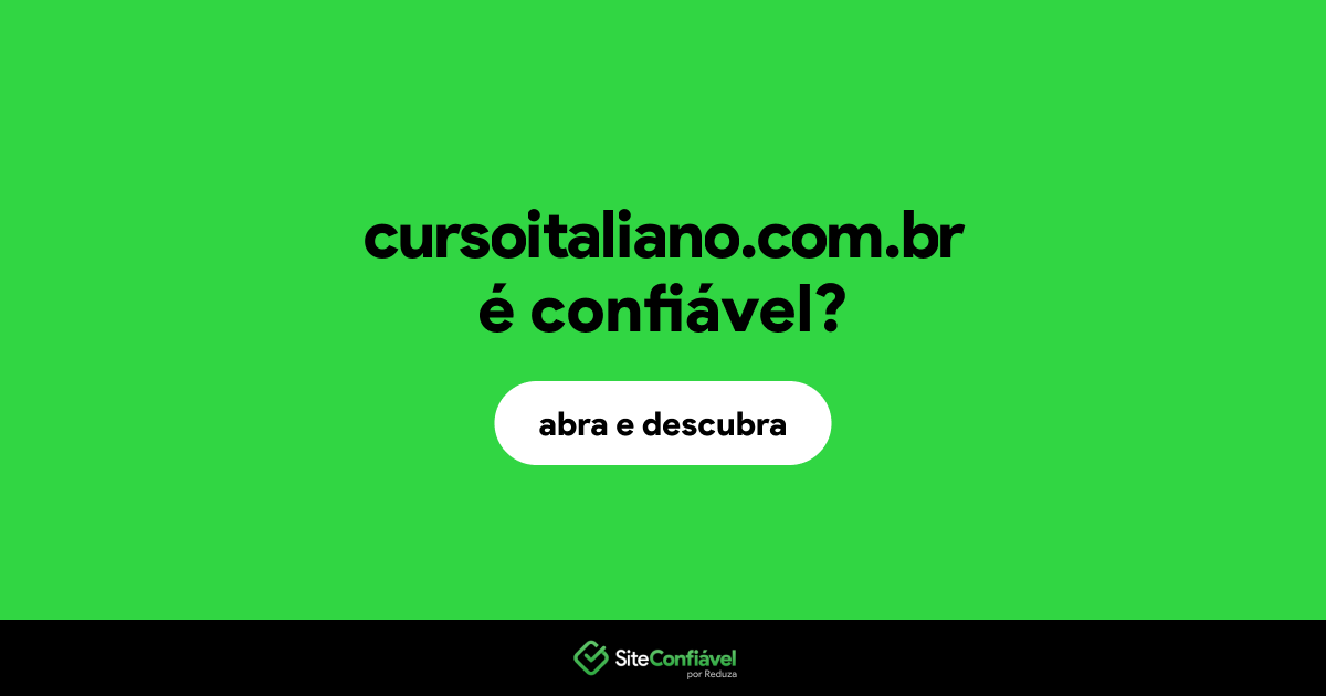 O site cursoitaliano.com.br é confiável?