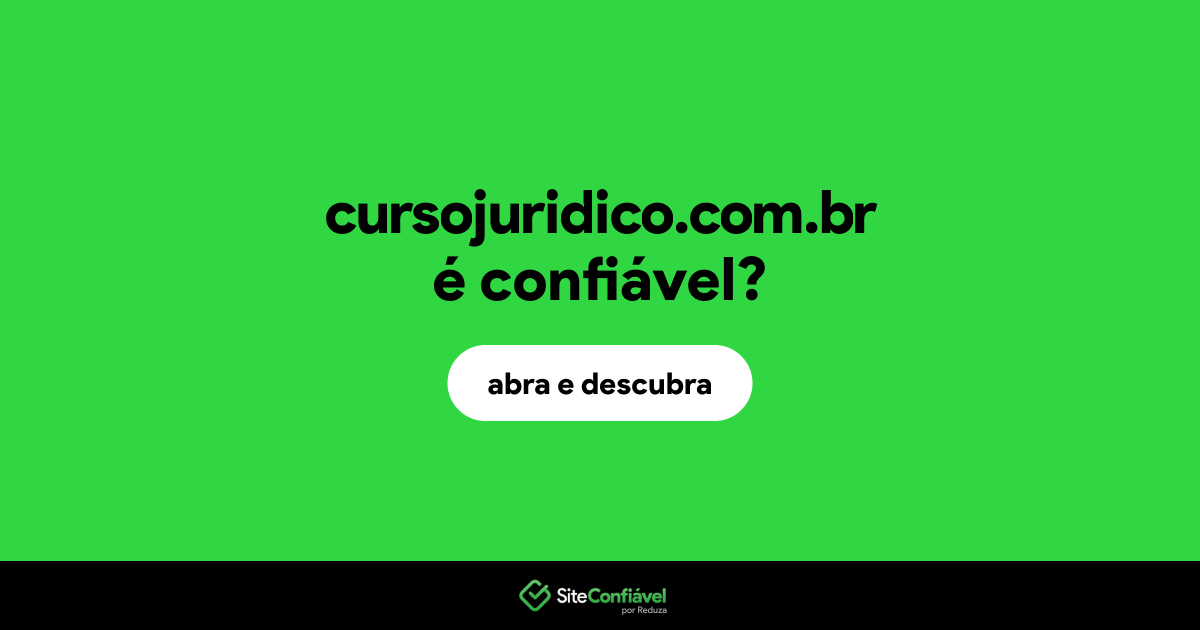 O site cursojuridico.com.br é confiável?