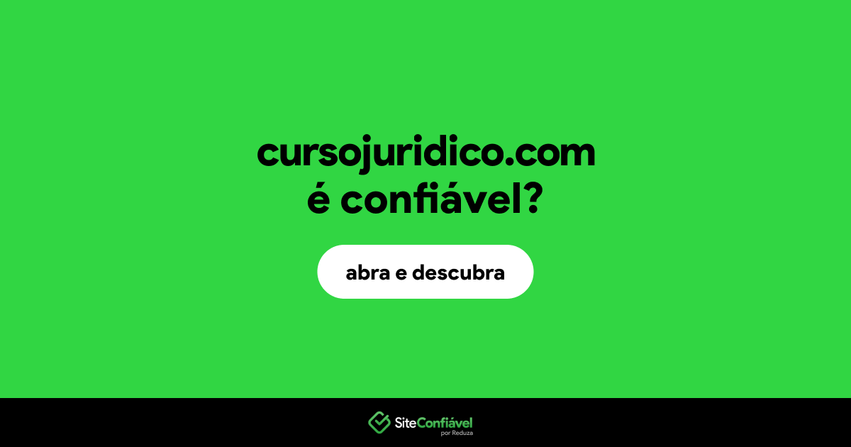O site cursojuridico.com é confiável?