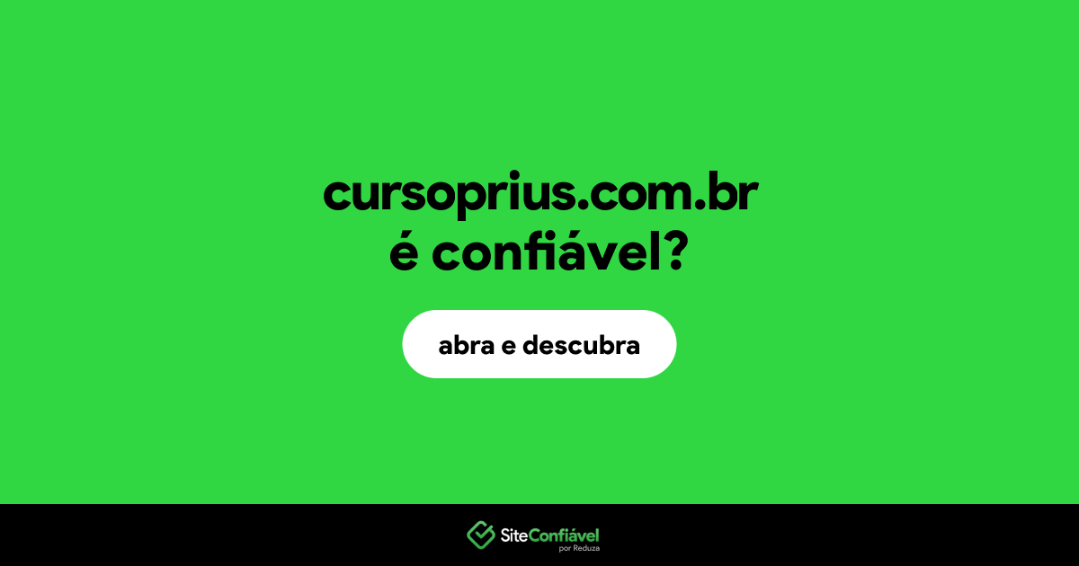 O site cursoprius.com.br é confiável?