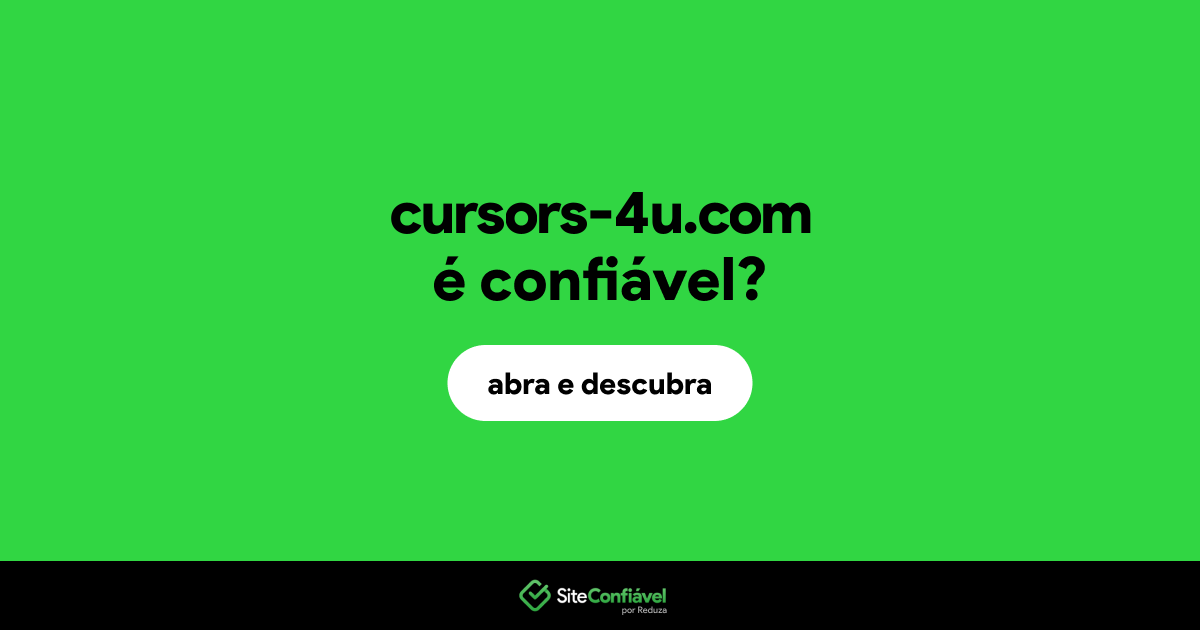 O site cursors-4u.com é confiável?