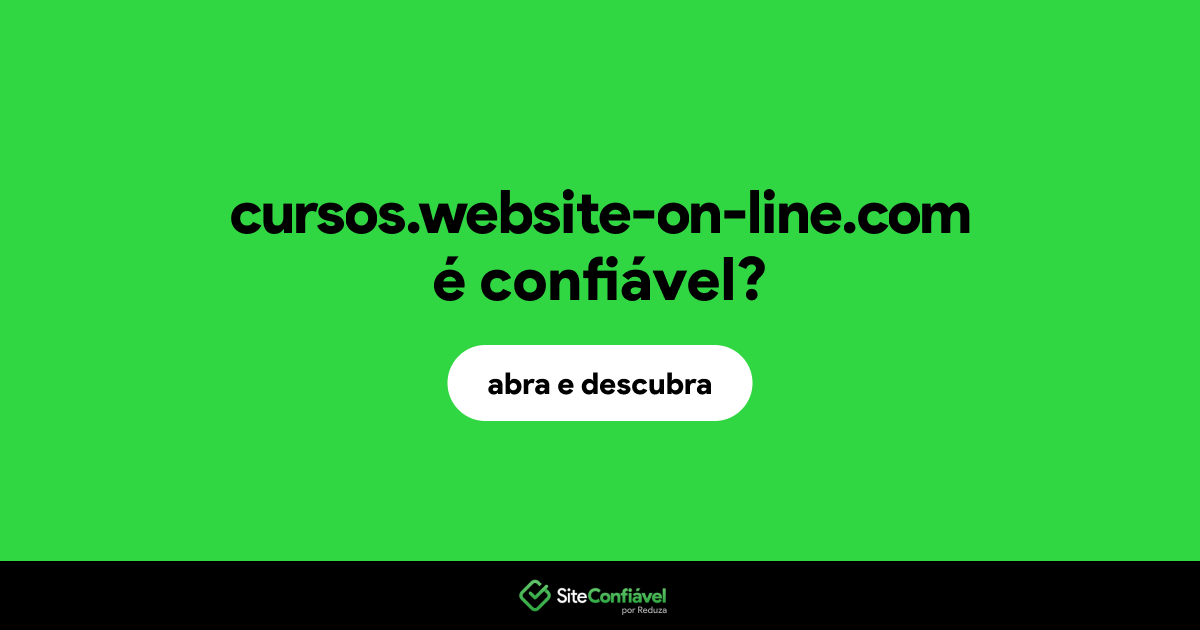 O site cursos.website-on-line.com é confiável?