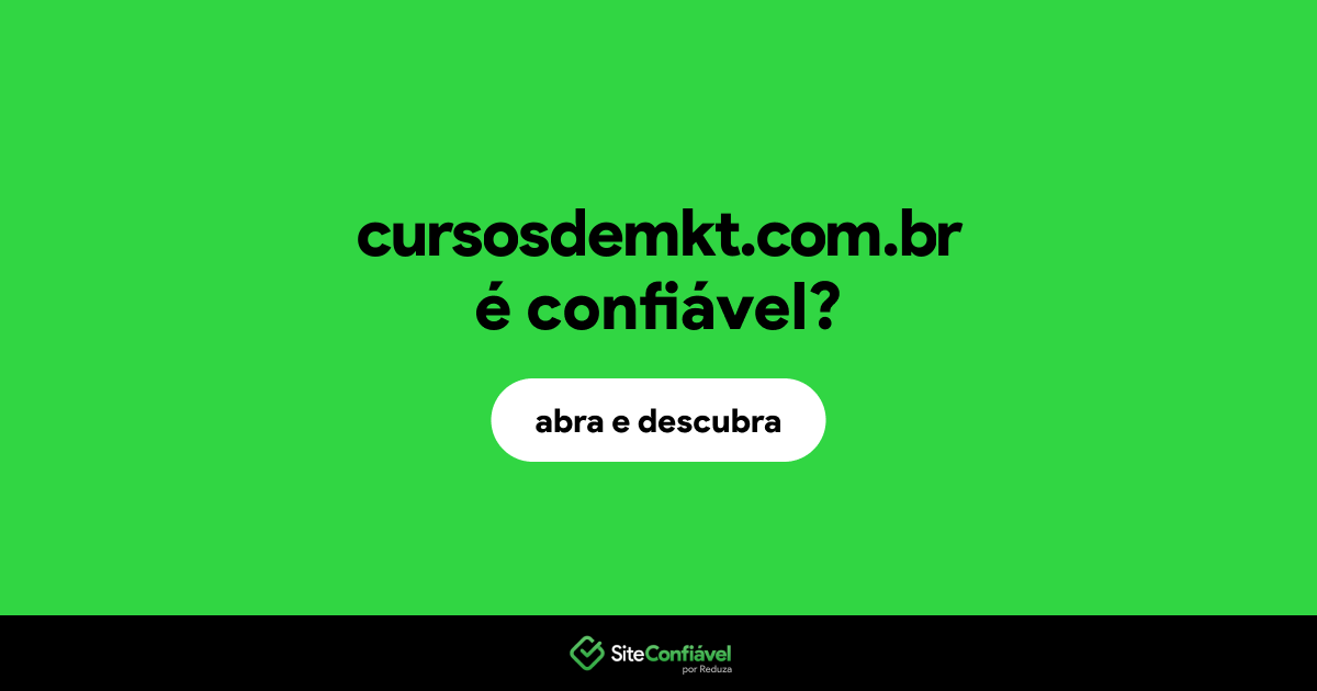 O site cursosdemkt.com.br é confiável?