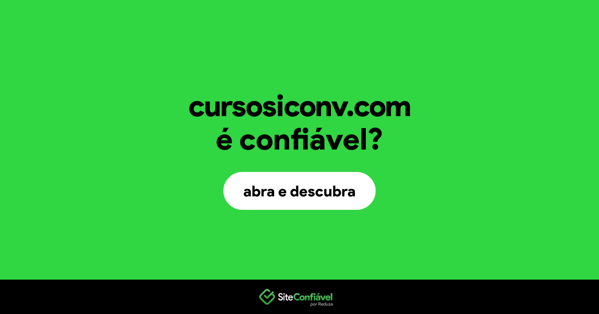 O site cursosiconv.com é confiável?