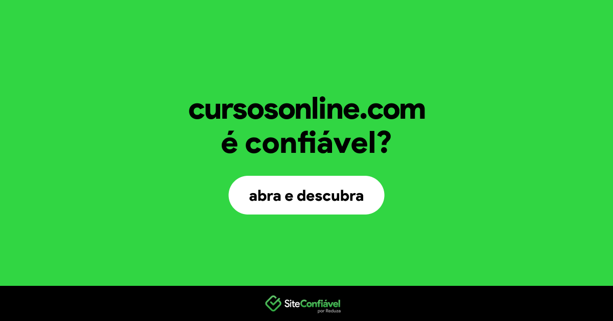 O site cursosonline.com é confiável?