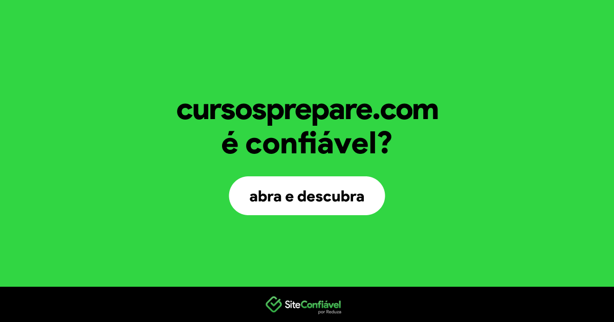 O site cursosprepare.com é confiável?