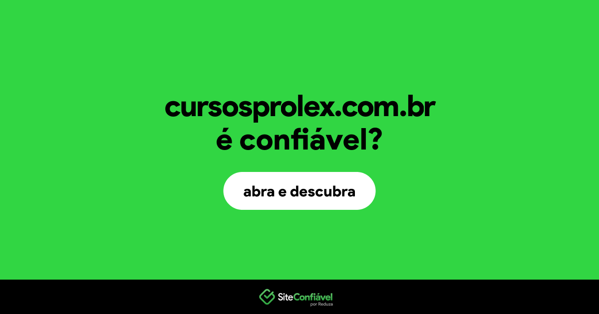 O site cursosprolex.com.br é confiável?