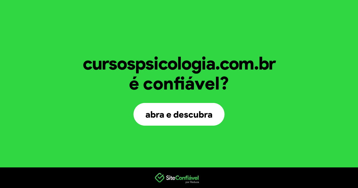 O site cursospsicologia.com.br é confiável?