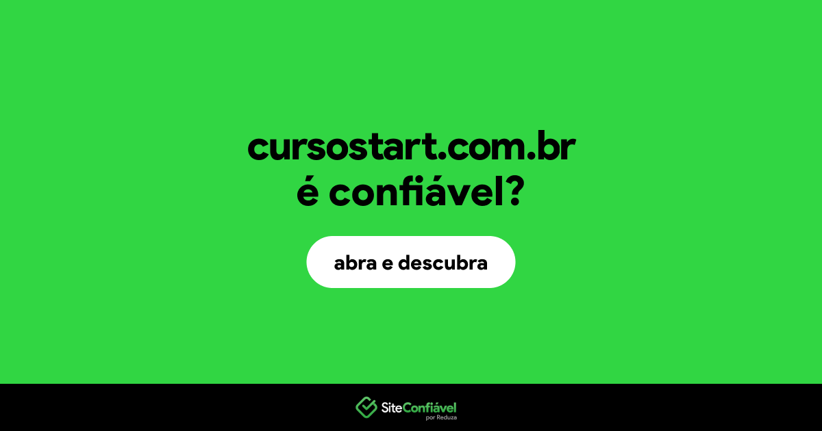 O site cursostart.com.br é confiável?