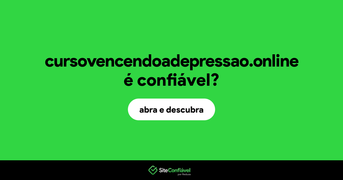 O site cursovencendoadepressao.online é confiável?