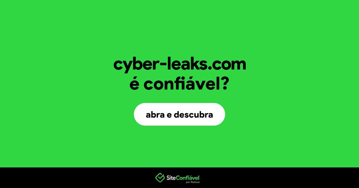 O site cyber-leaks.com é confiável?