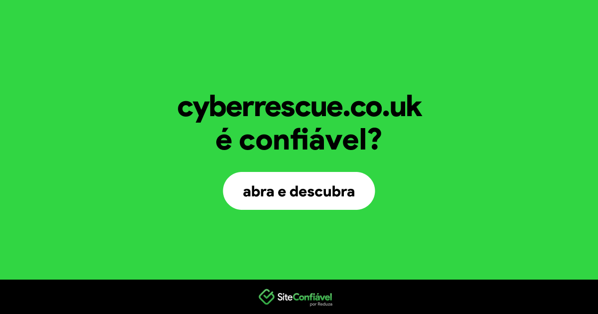 O site cyberrescue.co.uk é confiável?