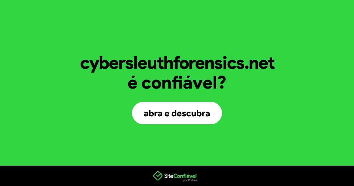 O site cybersleuthforensics.net é confiável?