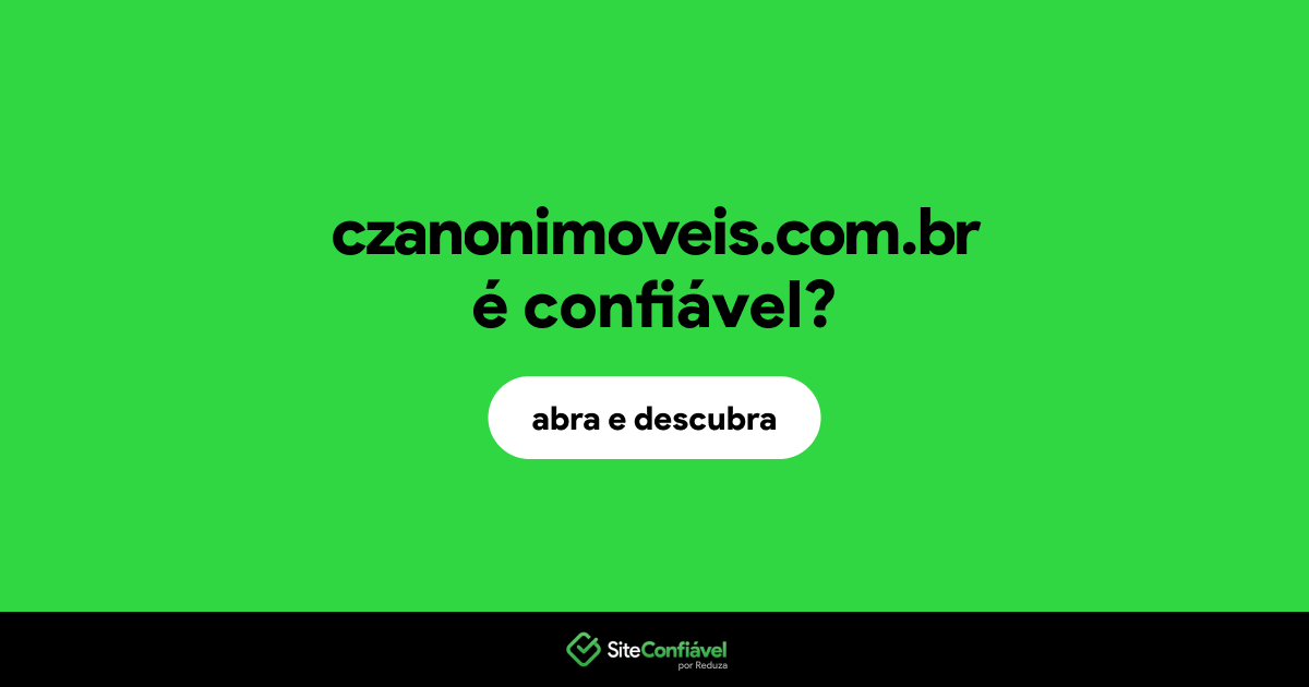 O site czanonimoveis.com.br é confiável?