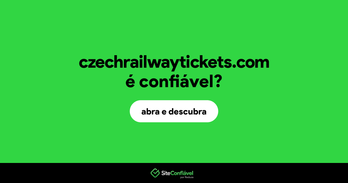 O site czechrailwaytickets.com é confiável?