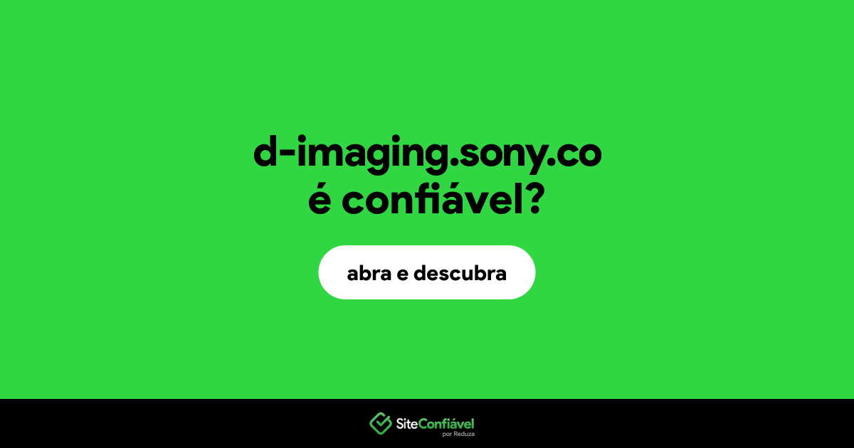 O site d-imaging.sony.co é confiável?