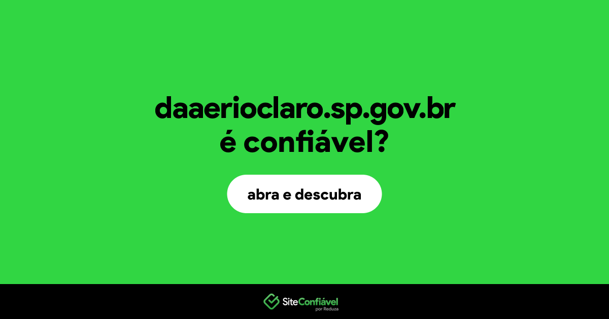 O site daaerioclaro.sp.gov.br é confiável?