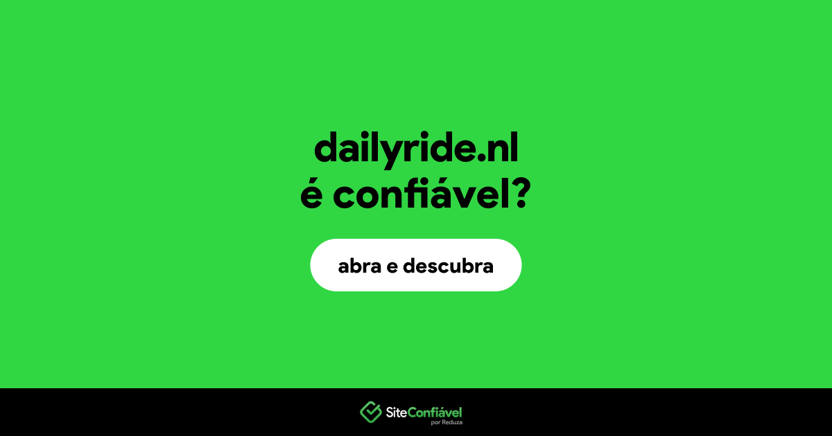 O site dailyride.nl é confiável?