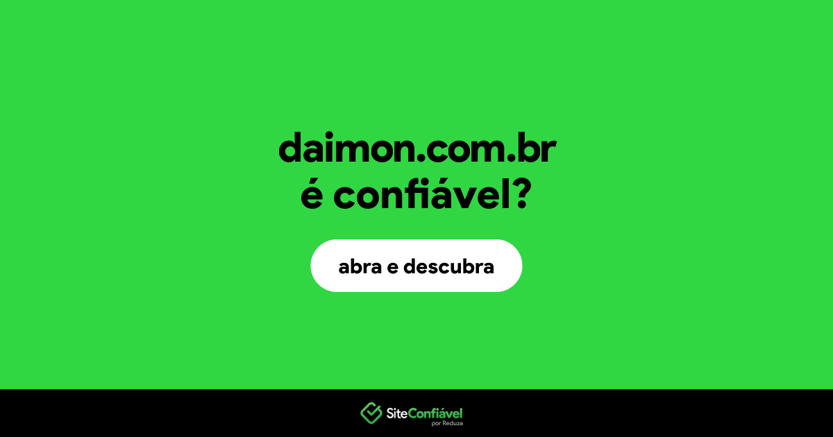 O site daimon.com.br é confiável?