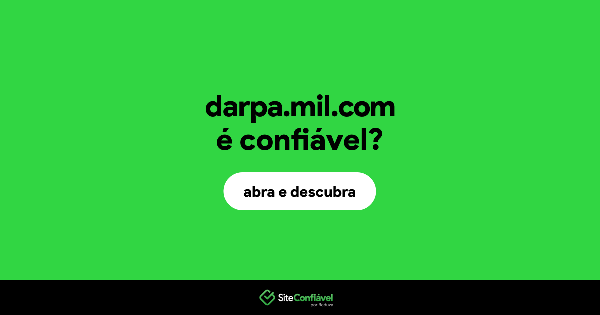 O site darpa.mil.com é confiável?