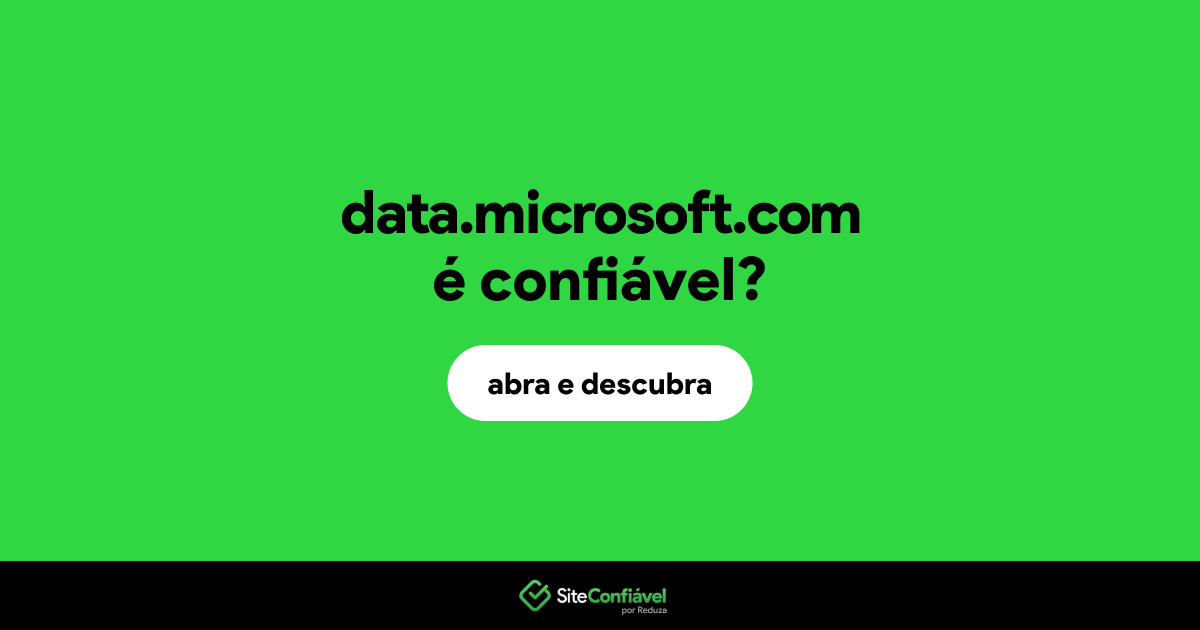 O site data.microsoft.com é confiável?