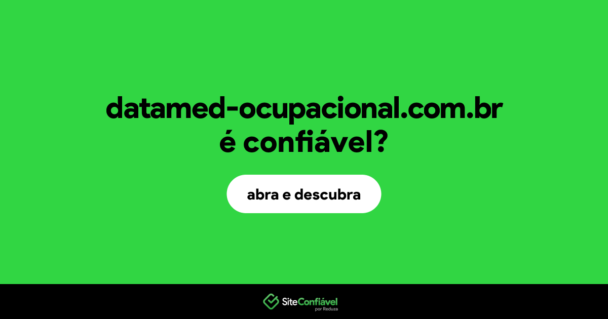O site datamed-ocupacional.com.br é confiável?