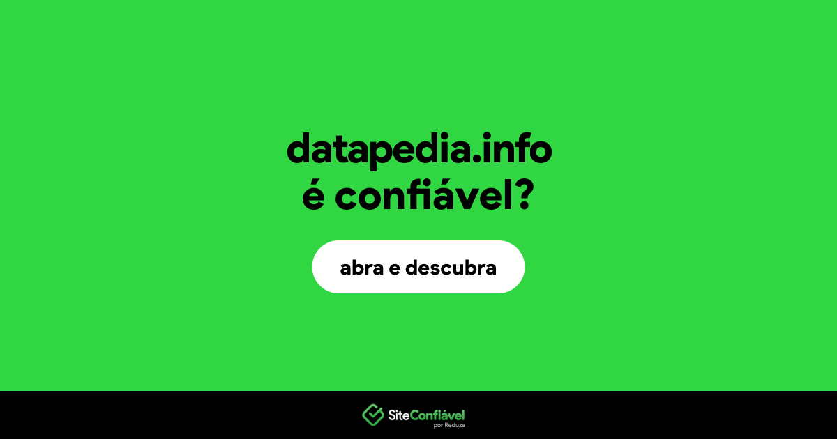 O site datapedia.info é confiável?