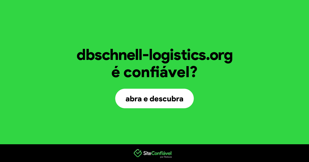O site dbschnell-logistics.org é confiável?