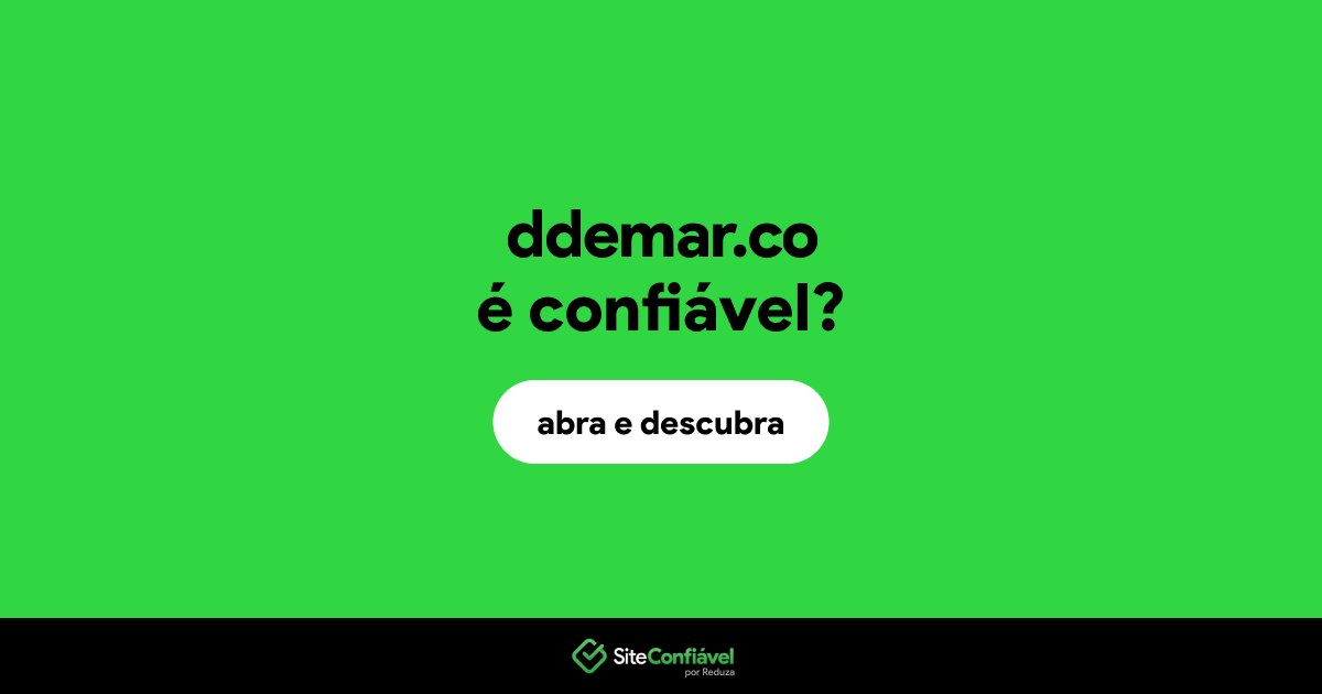 O site ddemar.co é confiável?