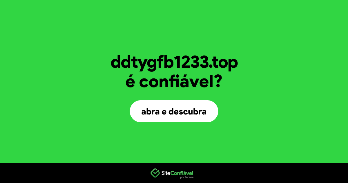 O site ddtygfb1233.top é confiável?