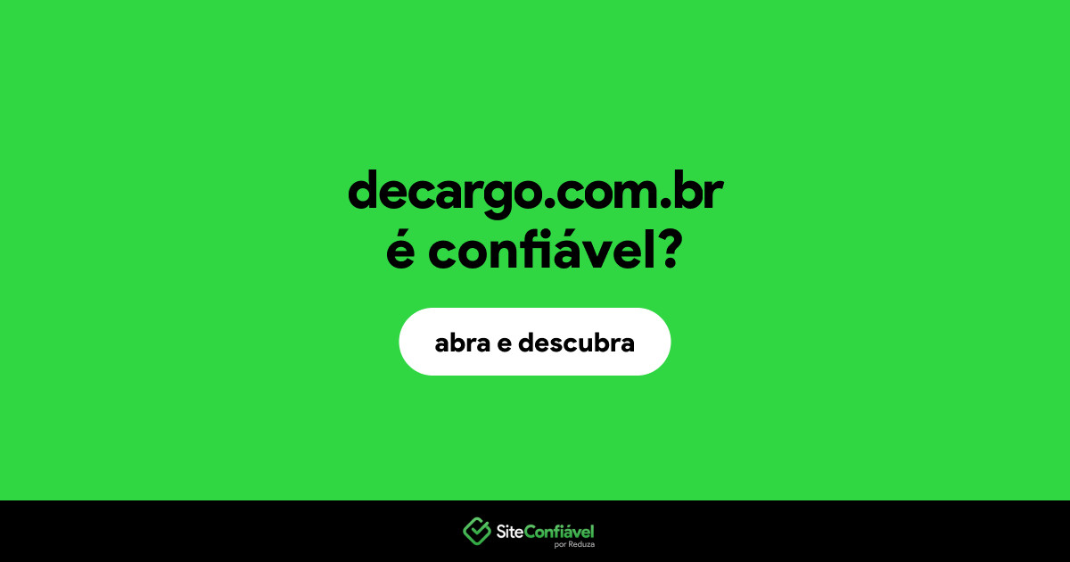 O site decargo.com.br é confiável?