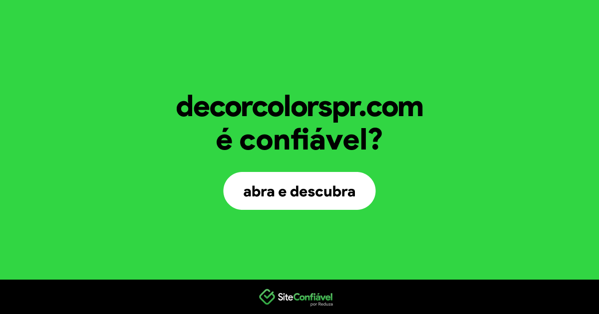 O site decorcolorspr.com é confiável?