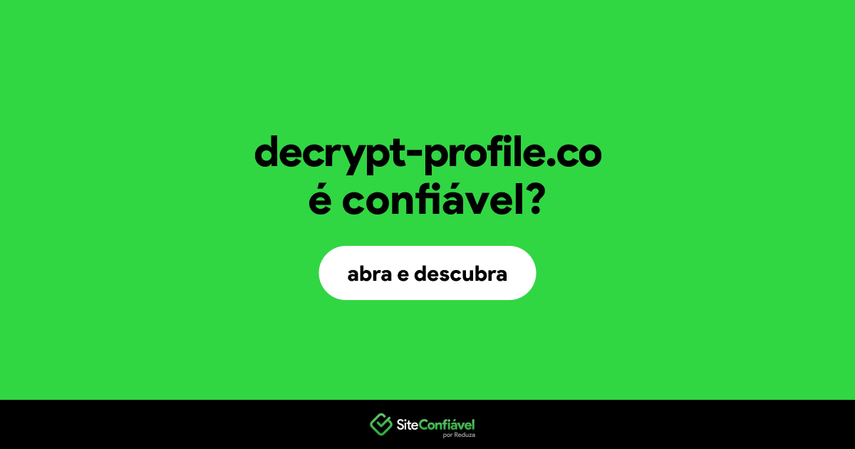 O site decrypt-profile.co é confiável?