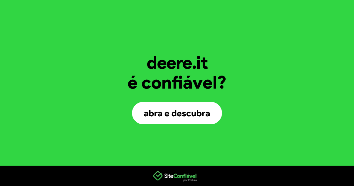 O site deere.it é confiável?