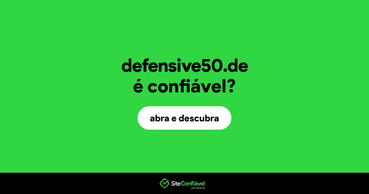 O site defensive50.de é confiável?