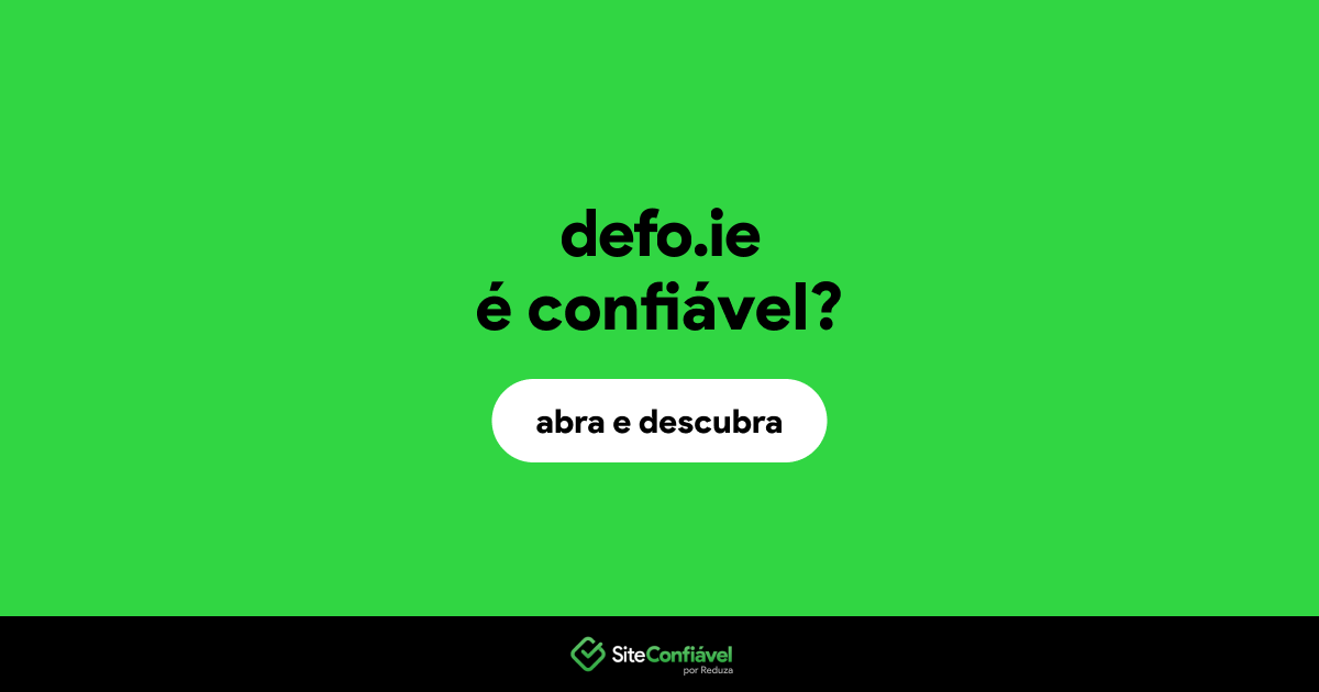 O site defo.ie é confiável?