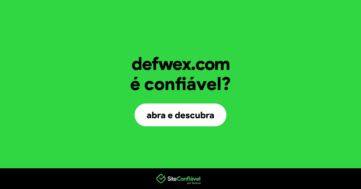 O site defwex.com é confiável?