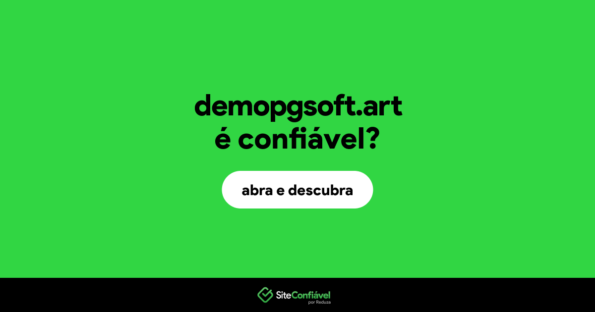 O site demopgsoft.art é confiável?