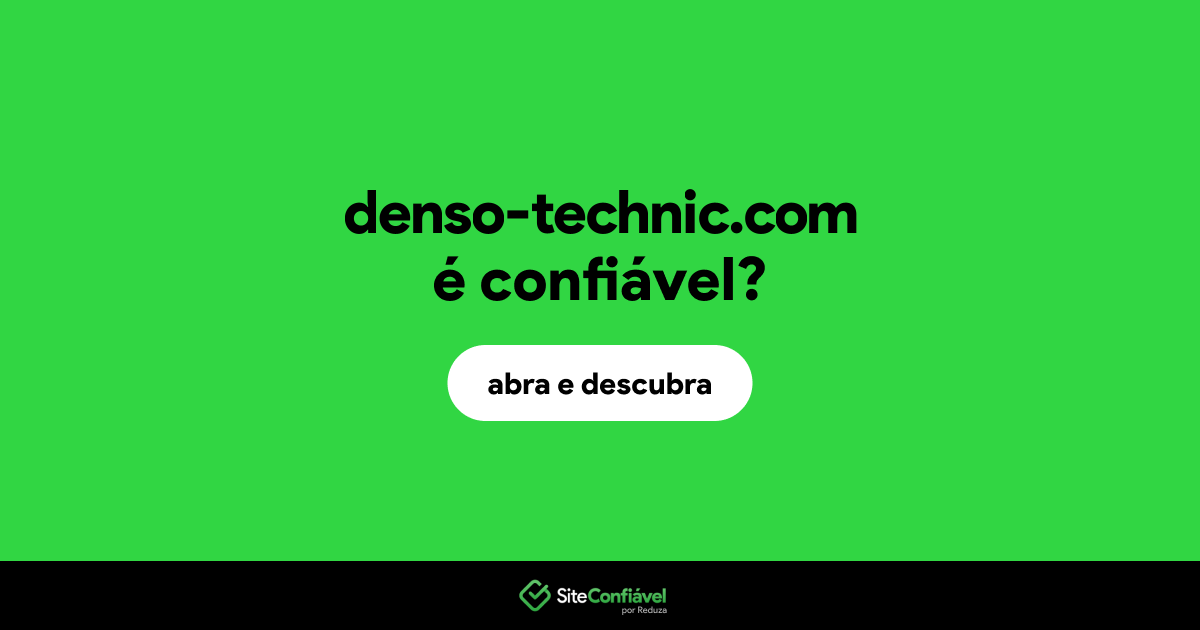 O site denso-technic.com é confiável?